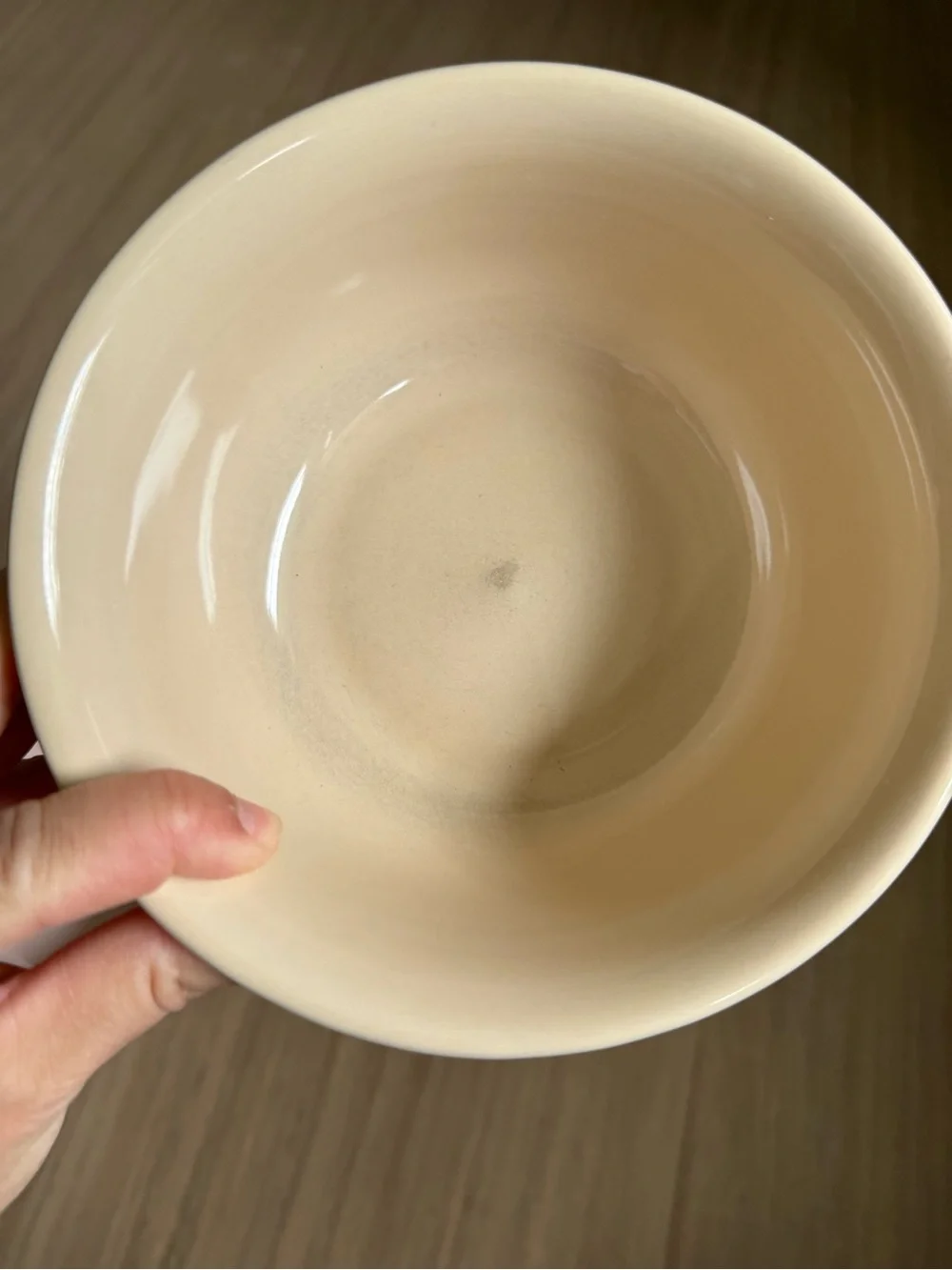 Le Creuset Pink and Cream Stoneware 3 Piece Bowls and Plate Set